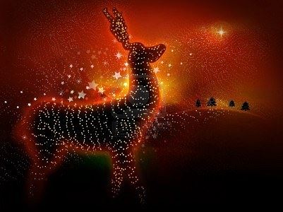 8328010 Reno De Navidad Con Luces Brillantes Perfecto Como Una Tarjeta De Navidad